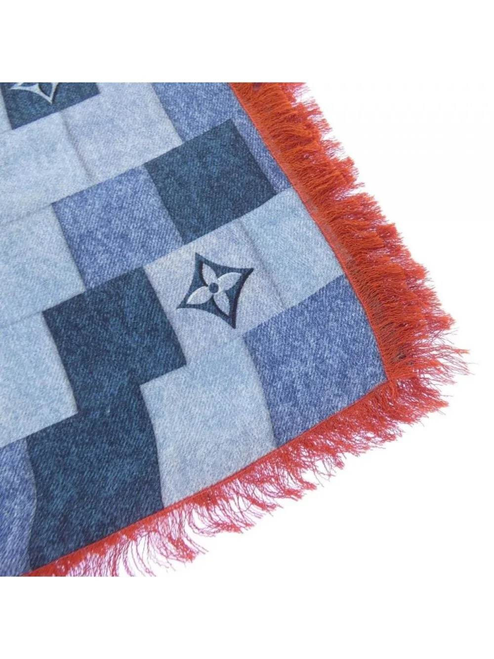 Louis Vuitton Shawl Monogram Denim Check Scarf